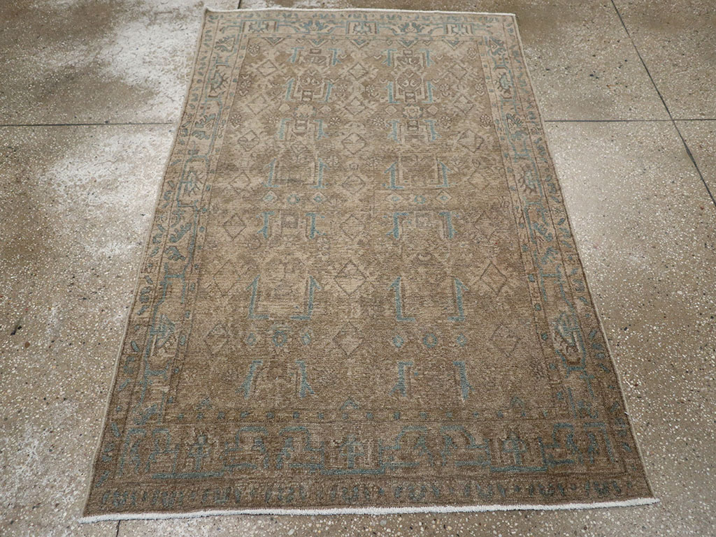 Vintage Persian Malayer Throw Rug, No.32052 - Gsblank