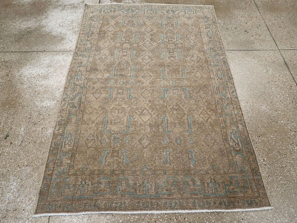 Vintage Persian Malayer Throw Rug, No.32052 - Gsblank