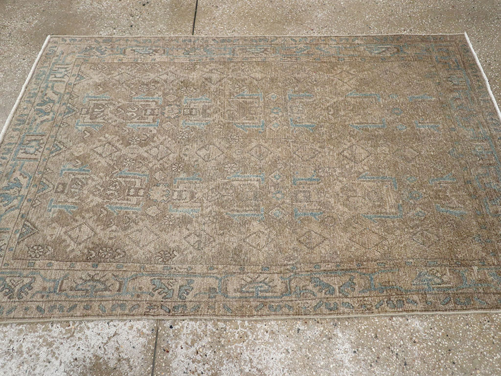 Vintage Persian Malayer Throw Rug, No.32052 - Gsblank