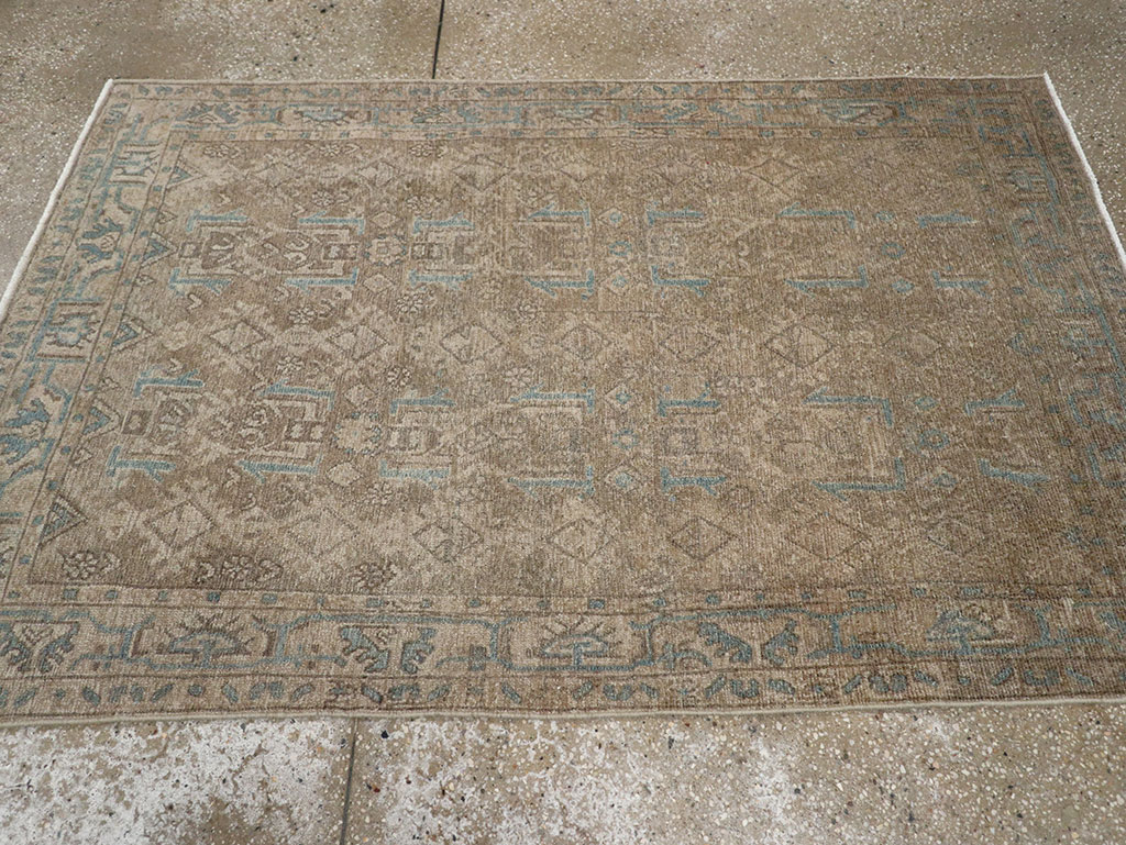 Vintage Persian Malayer Throw Rug, No.32052 - Gsblank