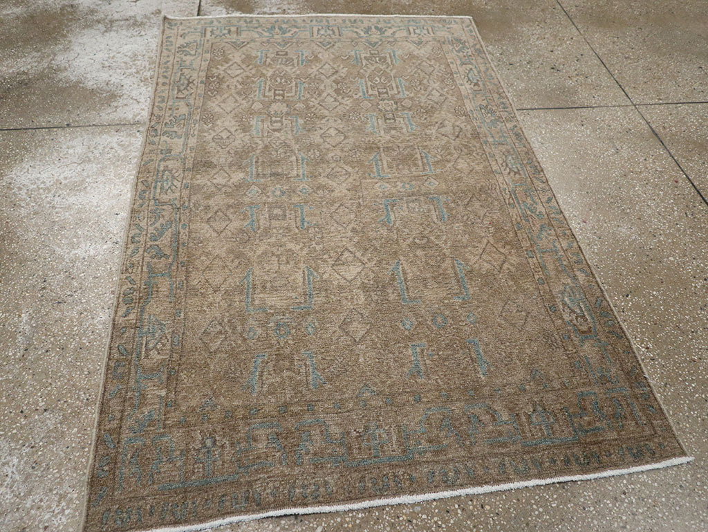Vintage Persian Malayer Throw Rug, No.32052 - Gsblank