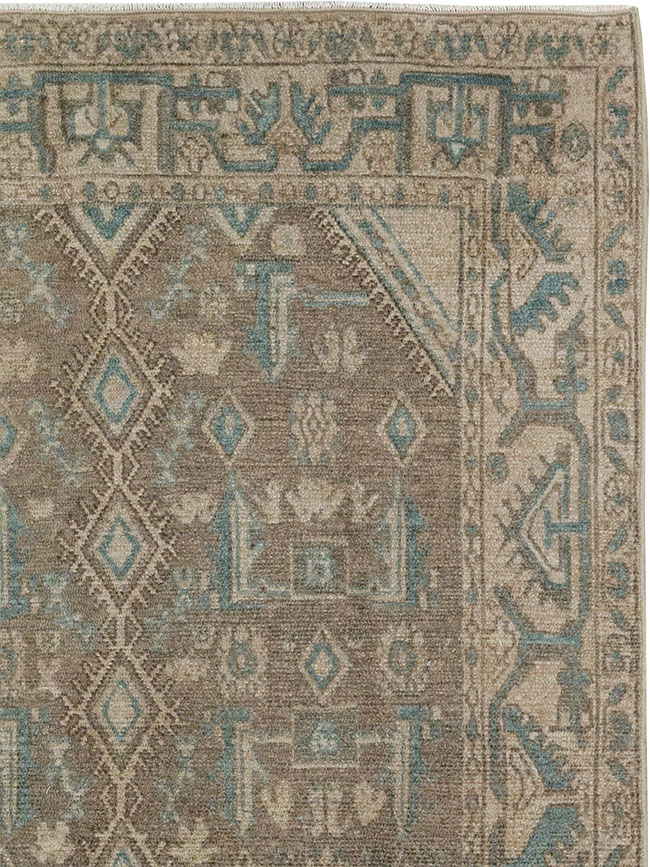 Vintage Persian Malayer Throw Rug, No.32053 - Gsblank