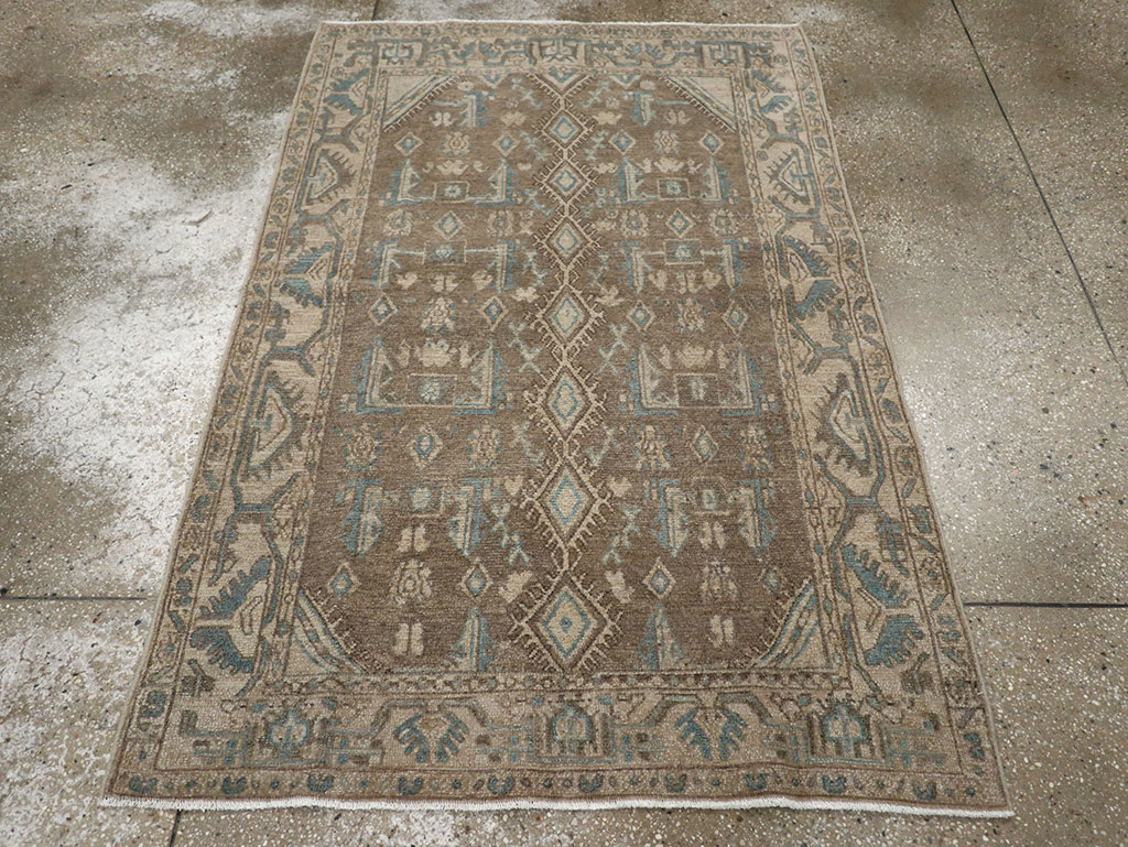 Vintage Persian Malayer Throw Rug, No.32053 - Gsblank