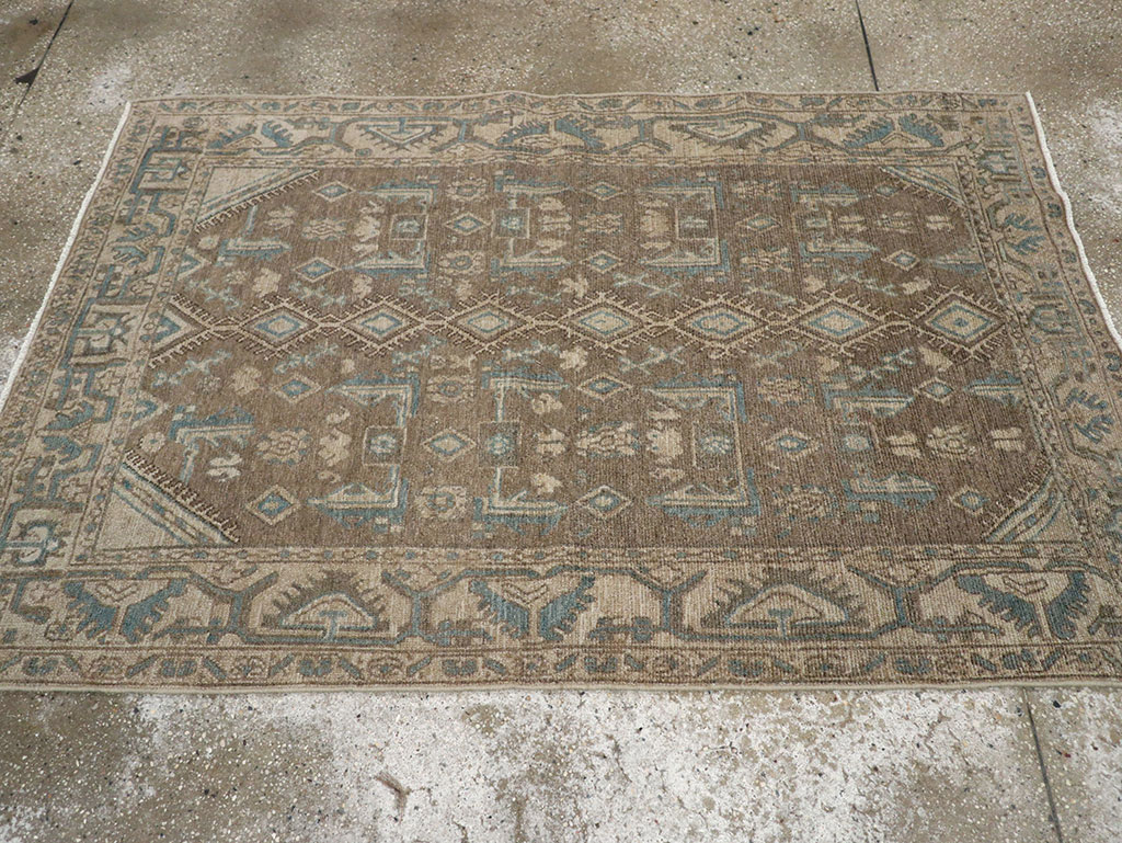 Vintage Persian Malayer Throw Rug, No.32053 - Gsblank