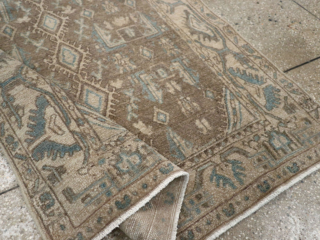 Vintage Persian Malayer Throw Rug, No.32053 - Gsblank