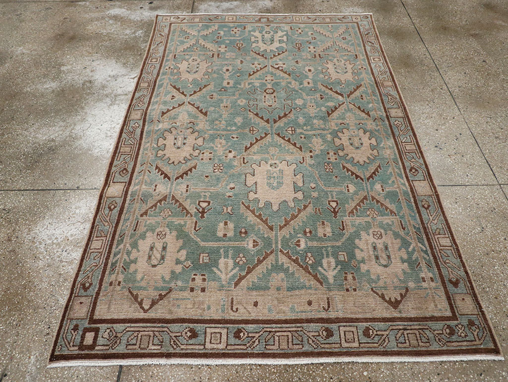 Vintage Persian Malayer Accent Rug, No.32054 - Gsblank