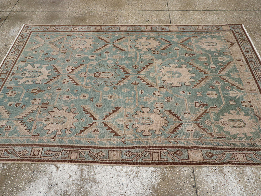 Vintage Persian Malayer Accent Rug, No.32054 - Gsblank