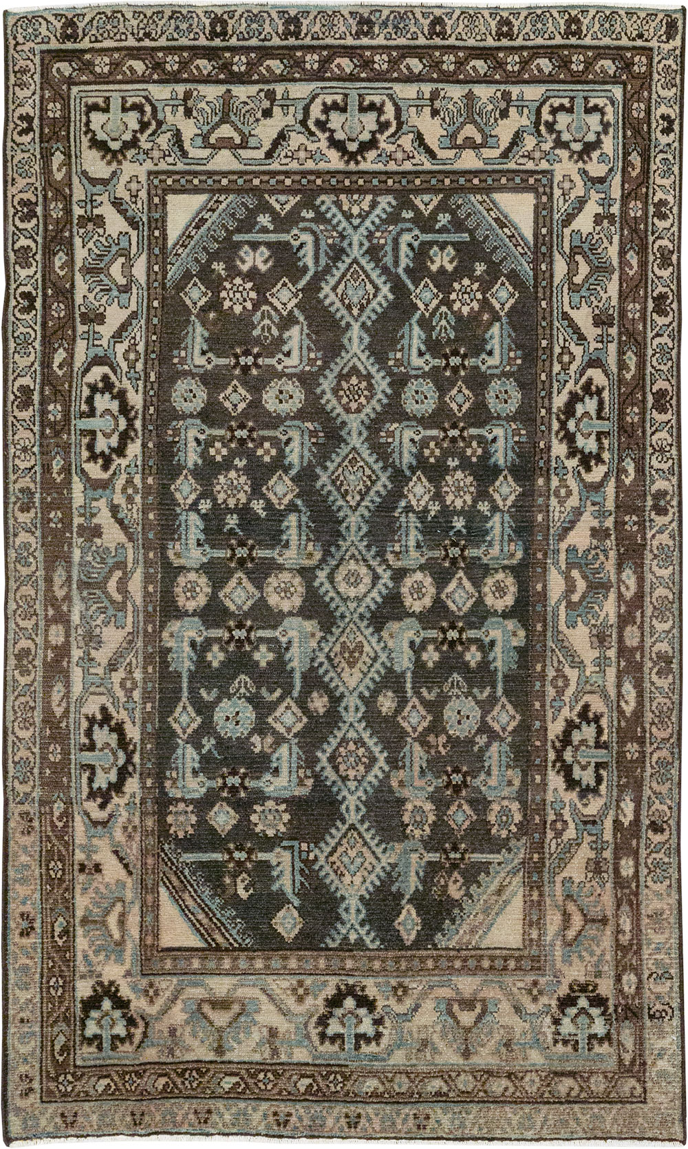 Vintage Persian Malayer Throw Rug, No.32060 - Gsblank