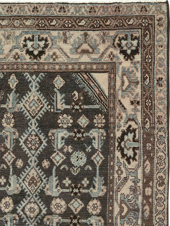 Vintage Persian Malayer Throw Rug, No.32060 - Gsblank
