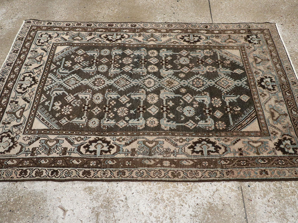 Vintage Persian Malayer Throw Rug, No.32060 - Gsblank