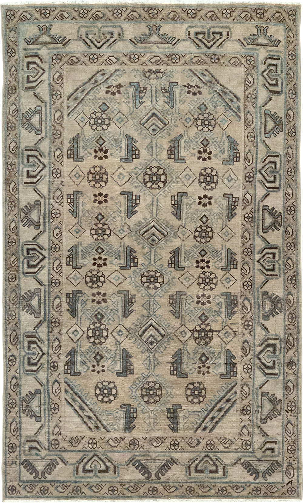 Vintage Persian Malayer Throw Rug (Pair: 1 of 2), No.32061 - Gsblank
