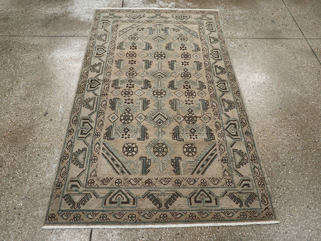 Vintage Persian Malayer Throw Rug (Pair: 1 of 2), No.32061 - Gsblank