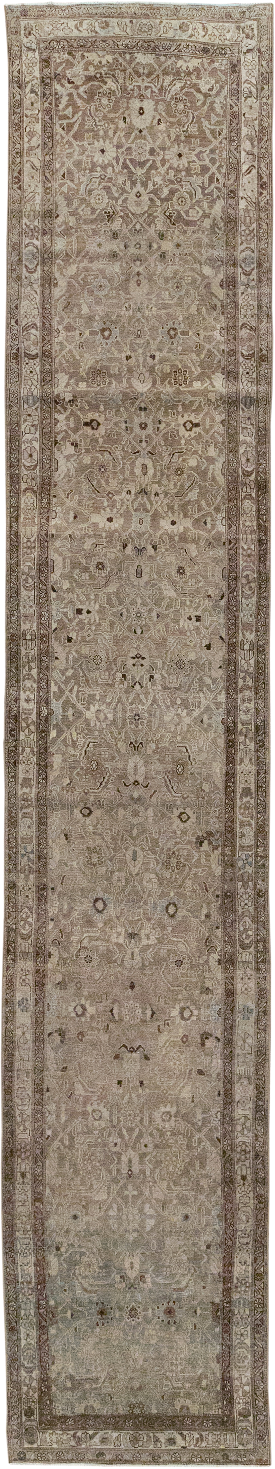 Antique Persian Malayer Long Runner, No.32064 - Gsblank