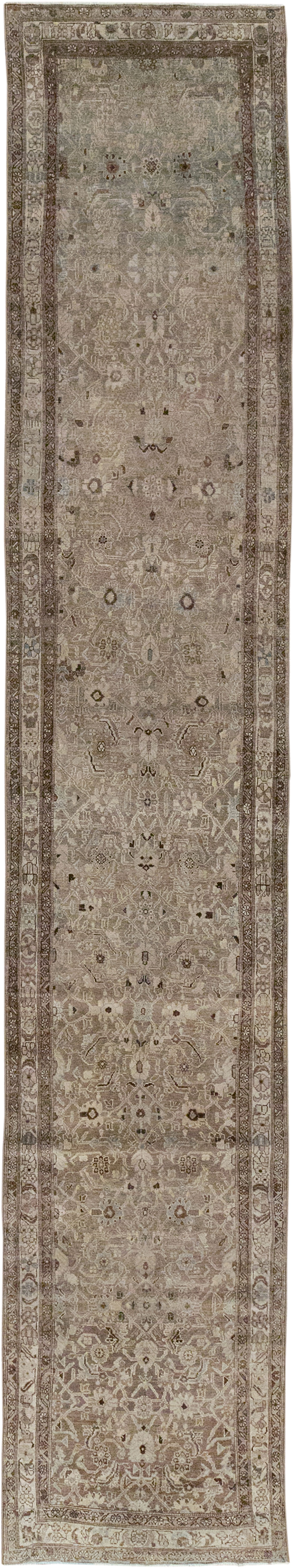 Antique Persian Malayer Long Runner, No.32064 - Gsblank