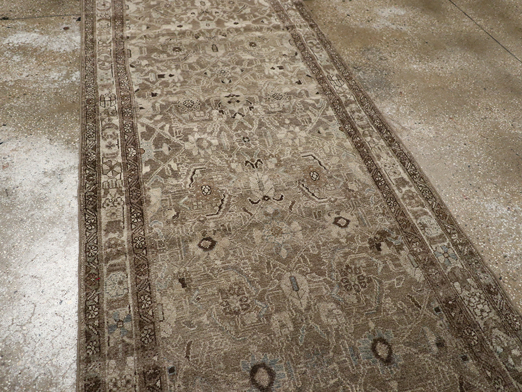 Antique Persian Malayer Long Runner, No.32064 - Gsblank