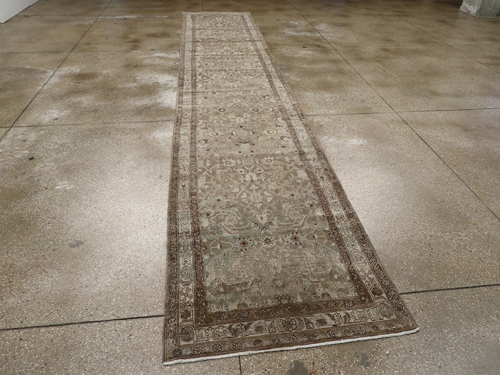 Antique Persian Malayer Long Runner, No.32064 - Gsblank
