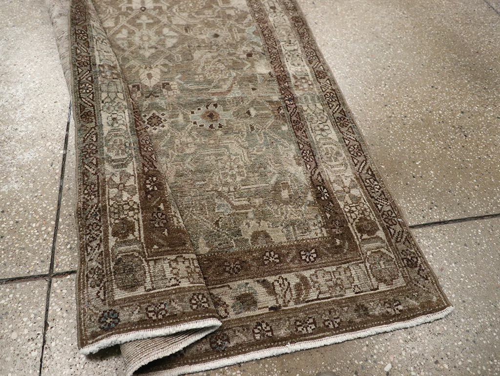 Antique Persian Malayer Long Runner, No.32064 - Gsblank