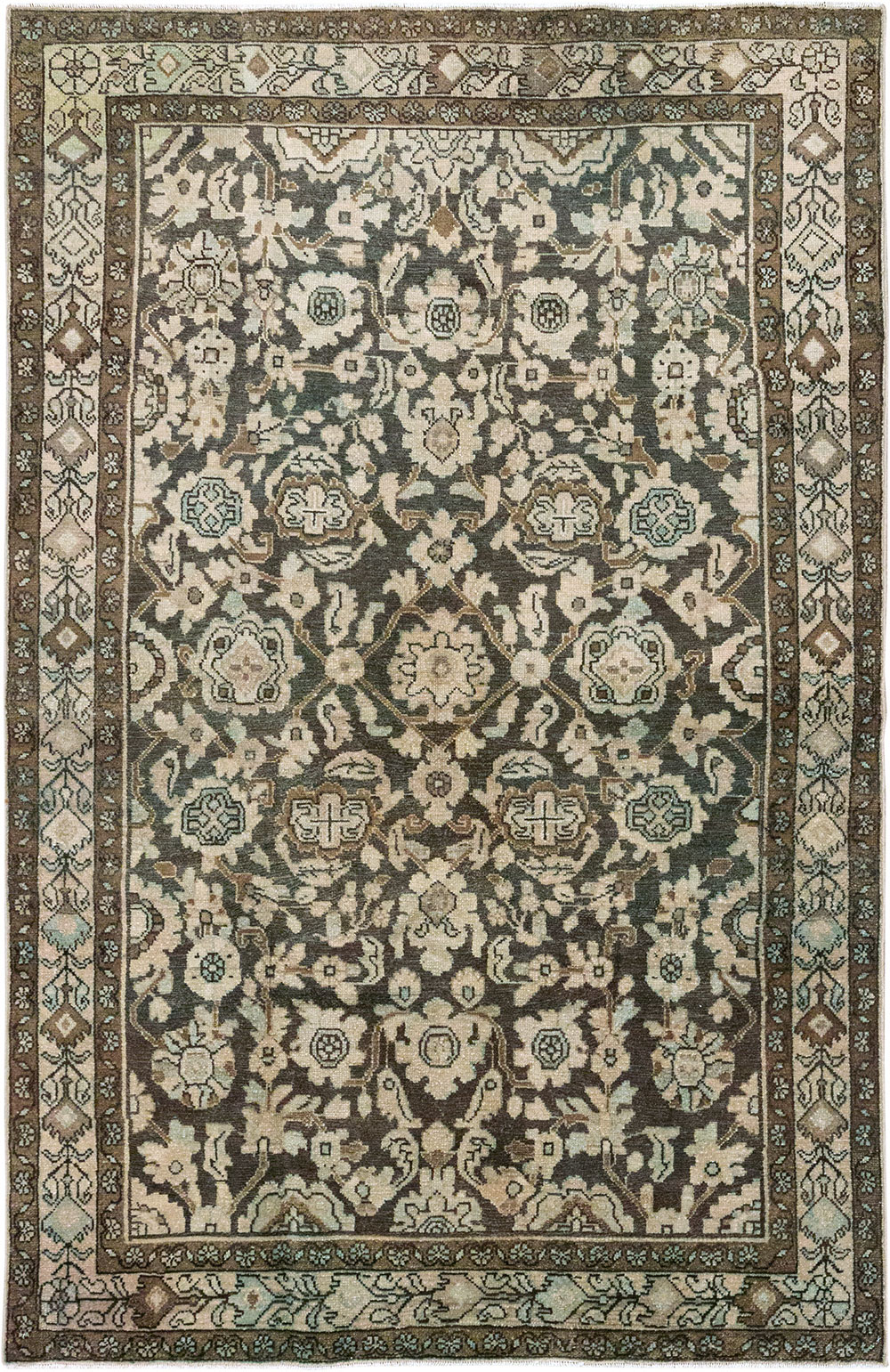 Vintage Persian Malayer Accent Rug, No.32069 - Gsblank