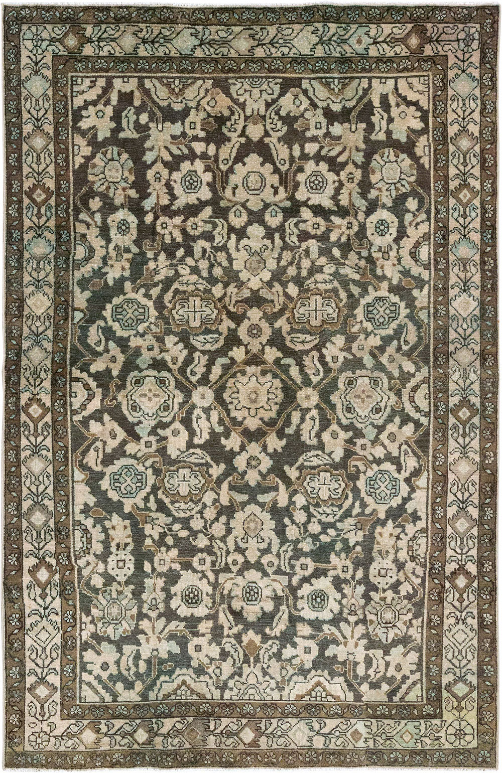 Vintage Persian Malayer Accent Rug, No.32069 - Gsblank