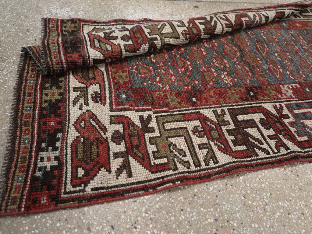 Antique Persian Kurd Small Runner, No.32072 - Gsblank