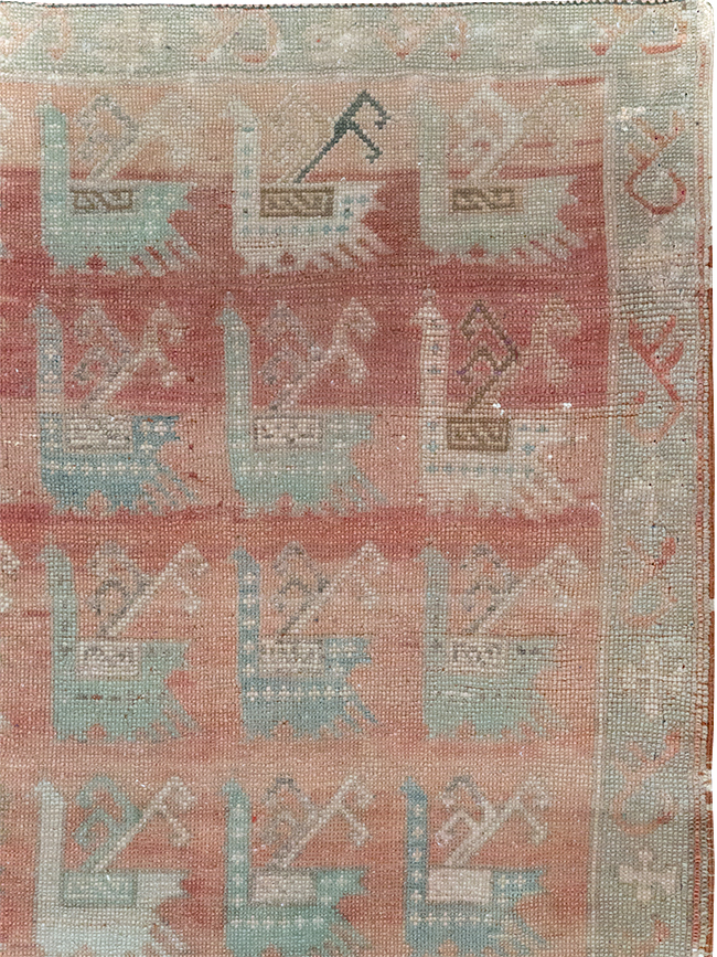 Vintage Turkish Anatolian Throw Rug, No.32073 - Gsblank