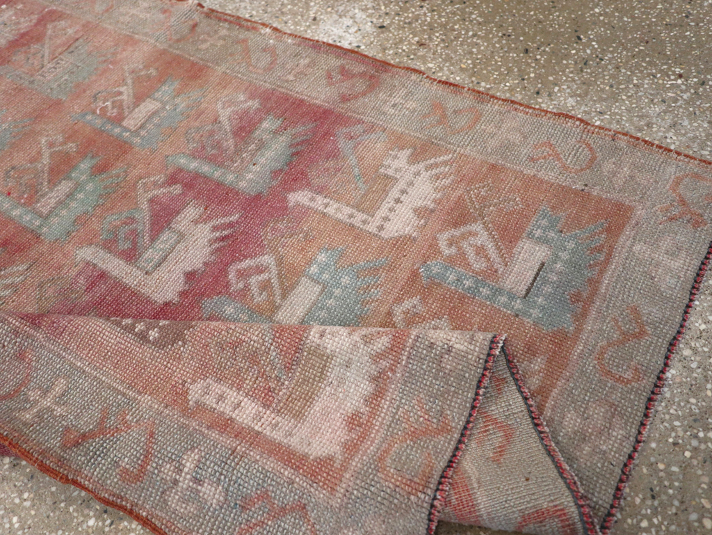 Vintage Turkish Anatolian Throw Rug, No.32073 - Gsblank