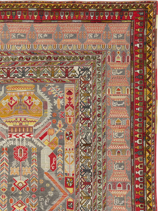 Vintage Turkish Anatolian Accent Rug, No.32074 - Gsblank