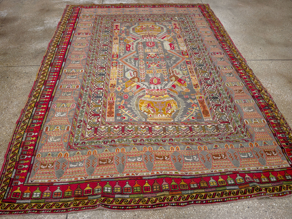 Vintage Turkish Anatolian Accent Rug, No.32074 - Gsblank
