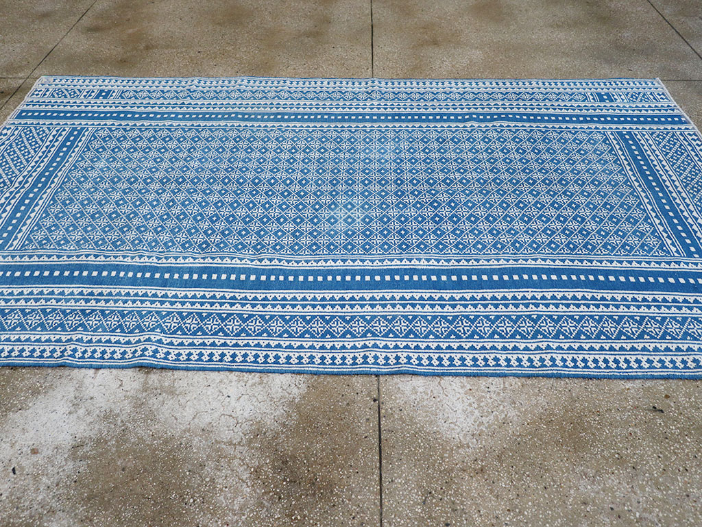 Vintage Persian Flatweave Kilim Accent Rug, No.32078 - Gsblank