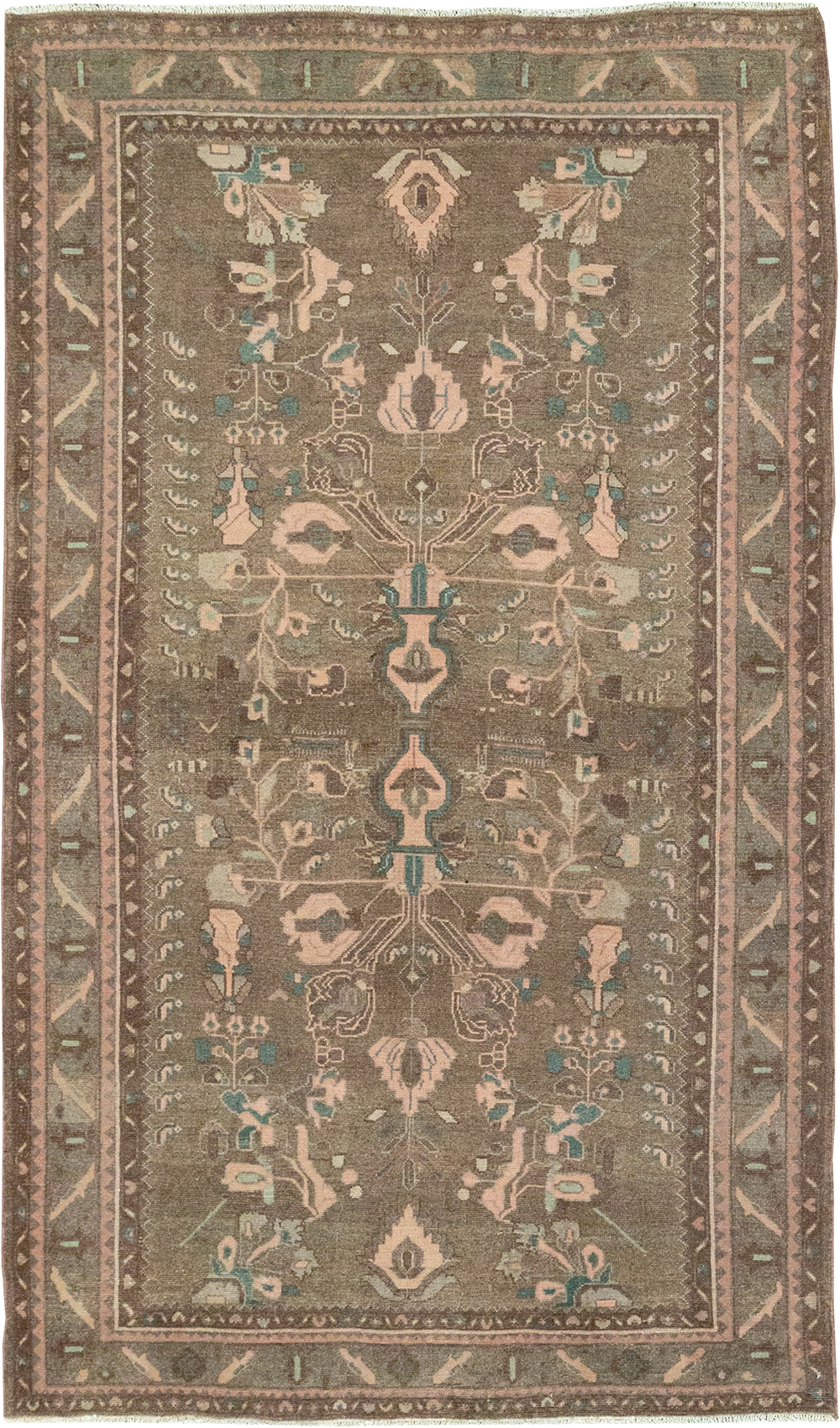 Vintage Persian Malayer Accent Rug, No.32081 - Gsblank