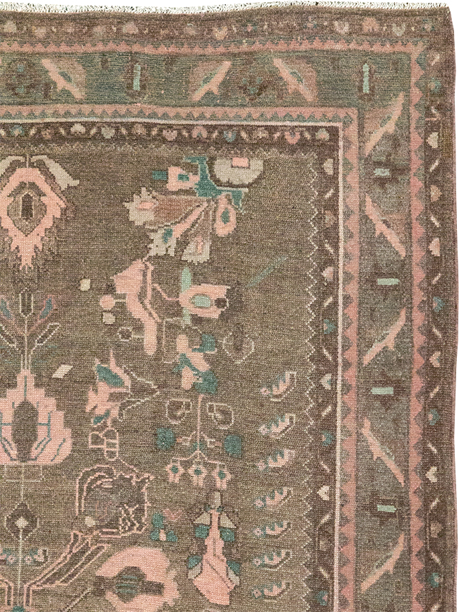 Vintage Persian Malayer Accent Rug, No.32081 - Gsblank