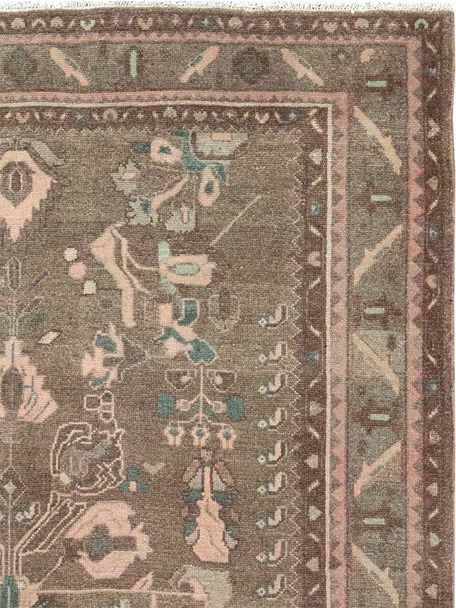 Vintage Persian Malayer Accent Rug, No.32081 - Gsblank
