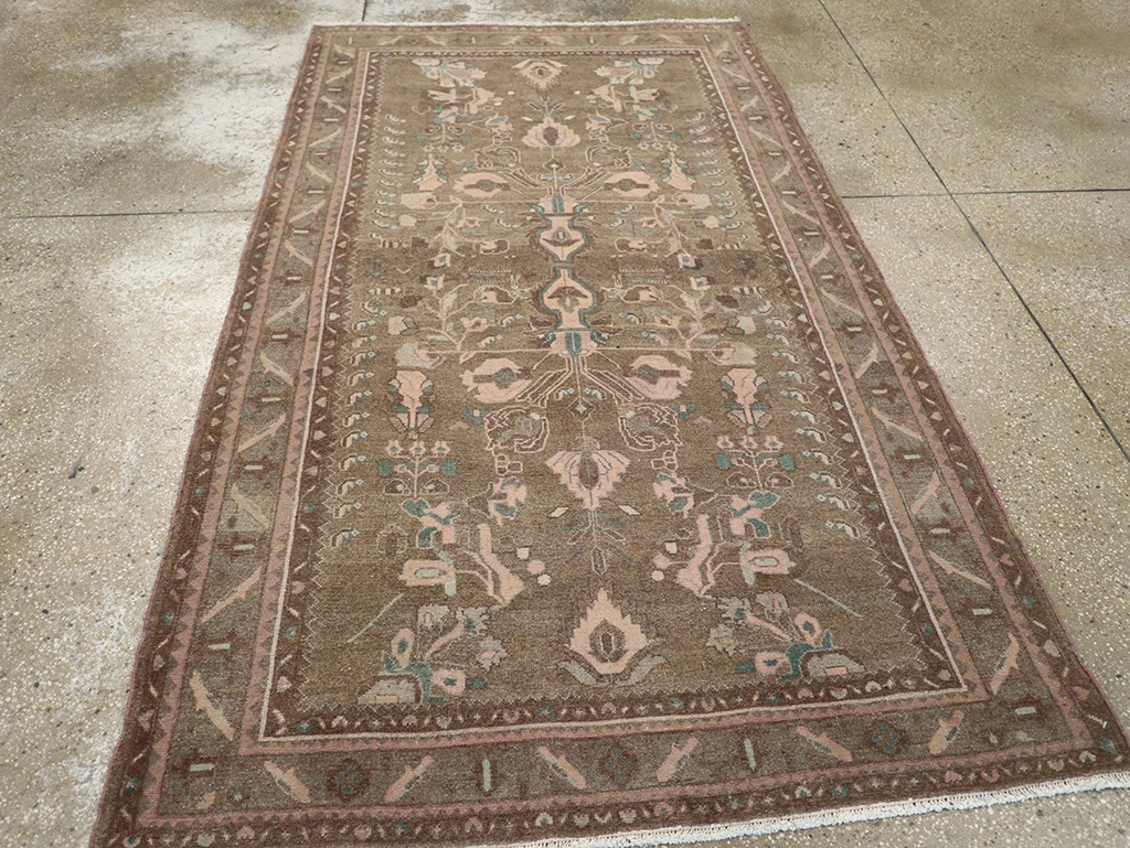 Vintage Persian Malayer Accent Rug, No.32081 - Gsblank