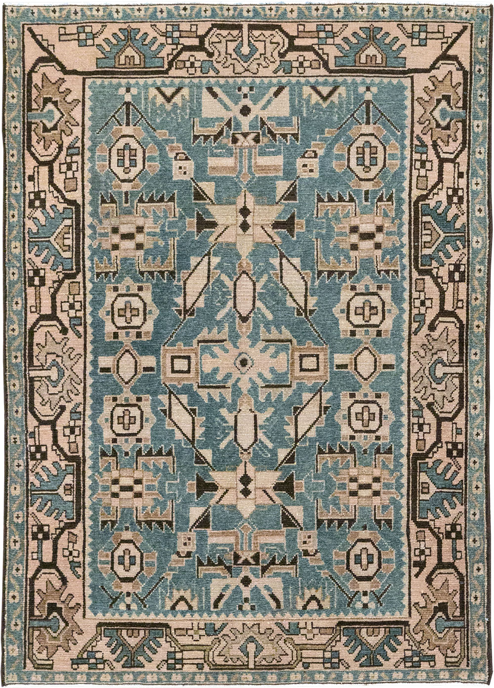 Vintage Persian Malayer Throw Rug, No.32083 - Gsblank