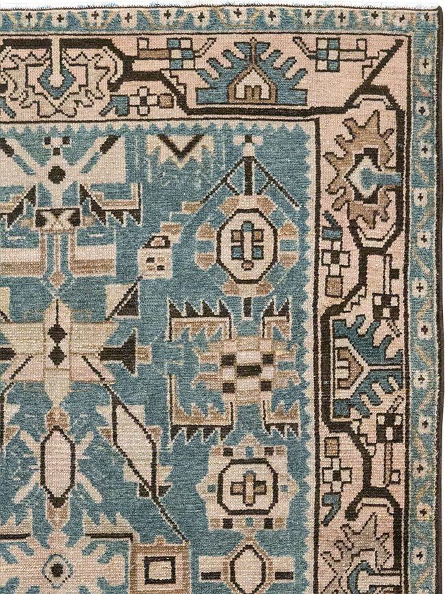 Vintage Persian Malayer Throw Rug, No.32083 - Gsblank