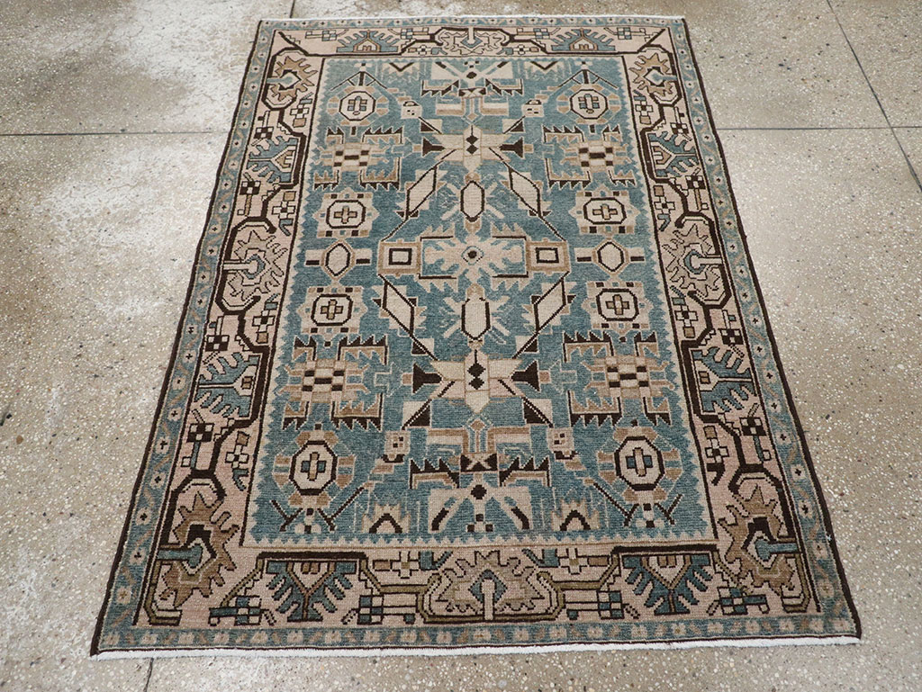 Vintage Persian Malayer Throw Rug, No.32083 - Gsblank