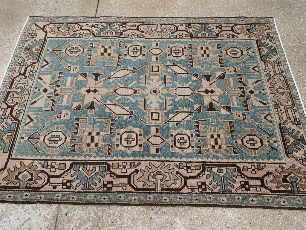 Vintage Persian Malayer Throw Rug, No.32083 - Gsblank