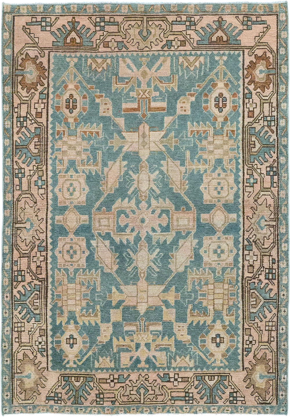 Vintage Persian Malayer Throw Rug, No.32084 - Gsblank