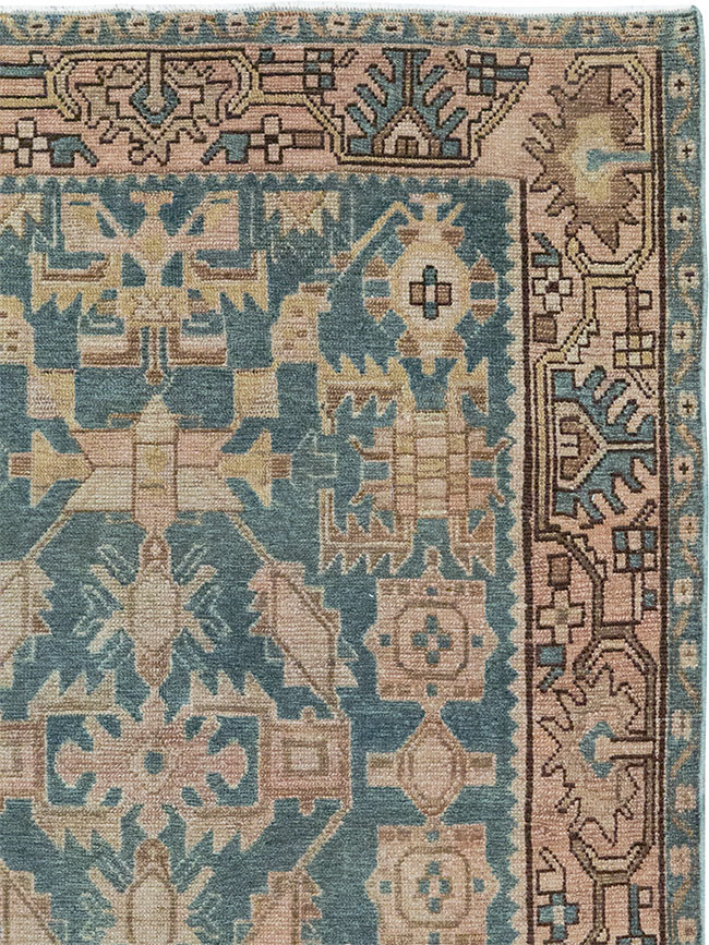 Vintage Persian Malayer Throw Rug, No.32084 - Gsblank