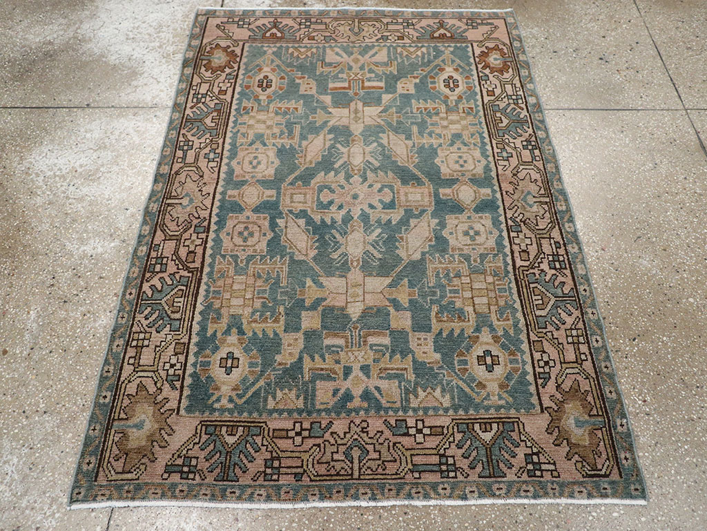 Vintage Persian Malayer Throw Rug, No.32084 - Gsblank