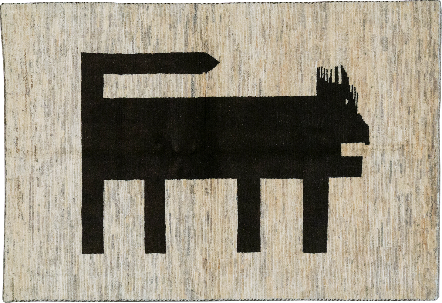 Modern Persian Gabbeh Pictorial Throw Rug (Pair: 2 of 2), No.32087 - Gsblank