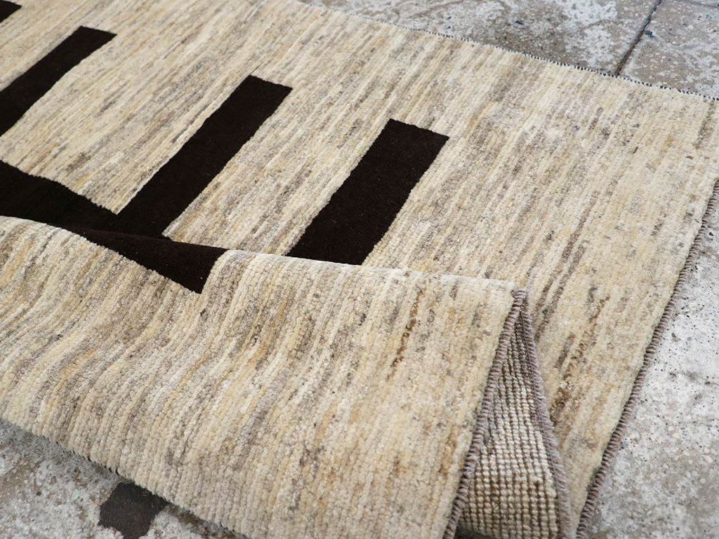 Modern Persian Gabbeh Pictorial Throw Rug (Pair: 2 of 2), No.32087 - Gsblank