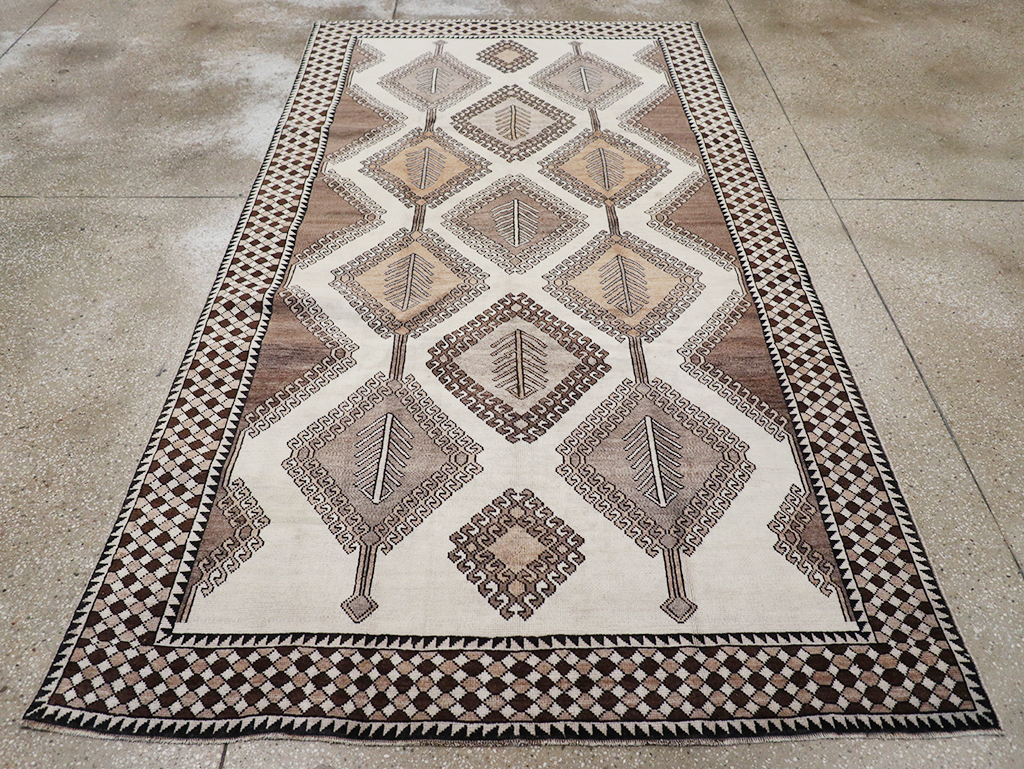 Vintage Persian Gabbeh Accent Rug (Pair: 2 of 2), No.32089 - Gsblank