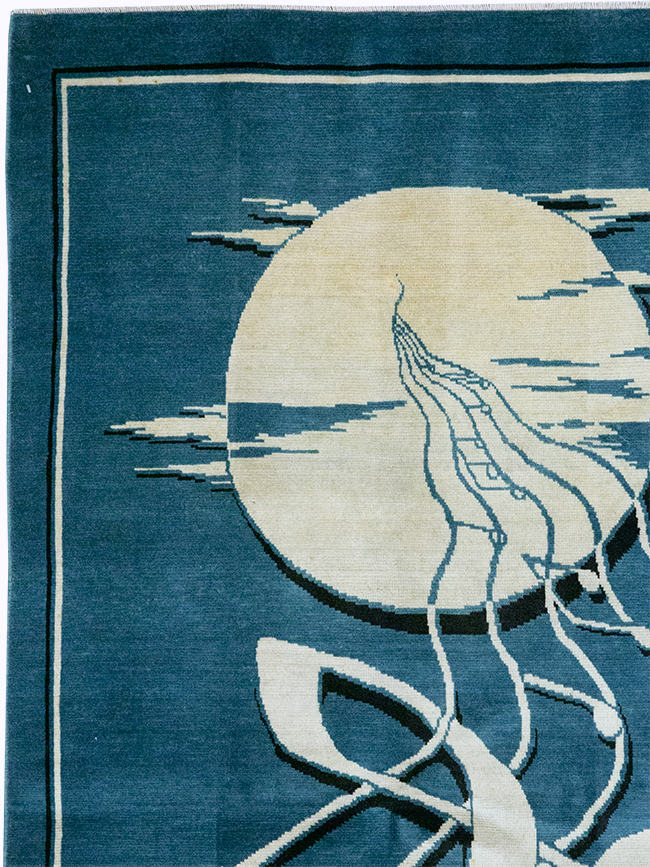 Vintage Persian Mashad Pictorial Rug, No.32101 - Gsblank