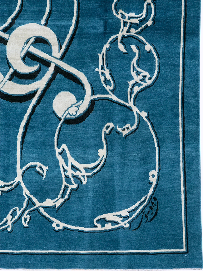 Vintage Persian Mashad Pictorial Rug, No.32101 - Gsblank