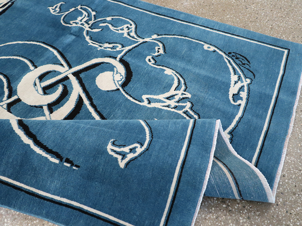 Vintage Persian Mashad Pictorial Rug, No.32101 - Gsblank