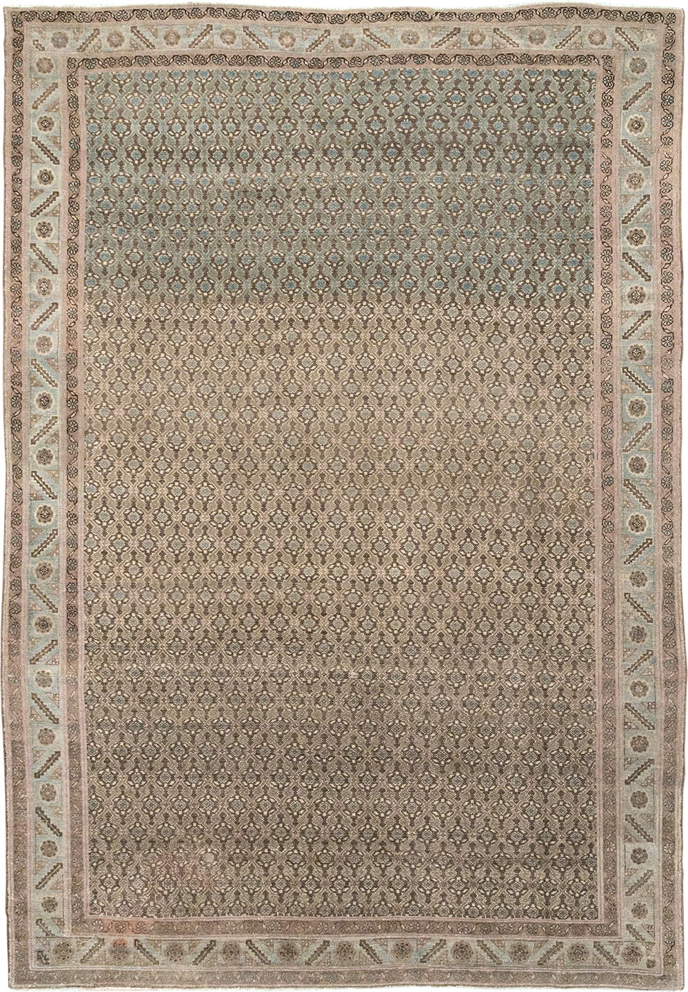 Vintage Persian Malayer Accent Rug, No.32104 - Gsblank