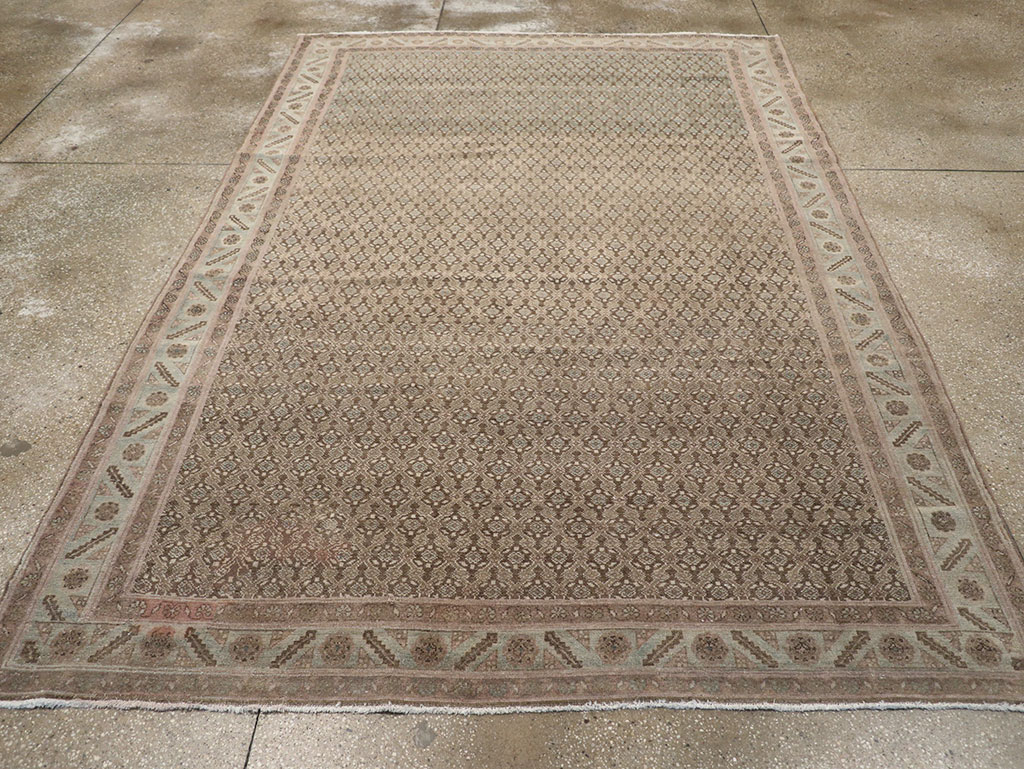 Vintage Persian Malayer Accent Rug, No.32104 - Gsblank