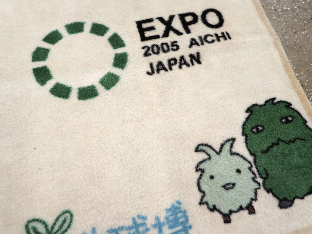 Modern Persian Sarouk Pictorial Throw Rug, No.32114 - Gsblank