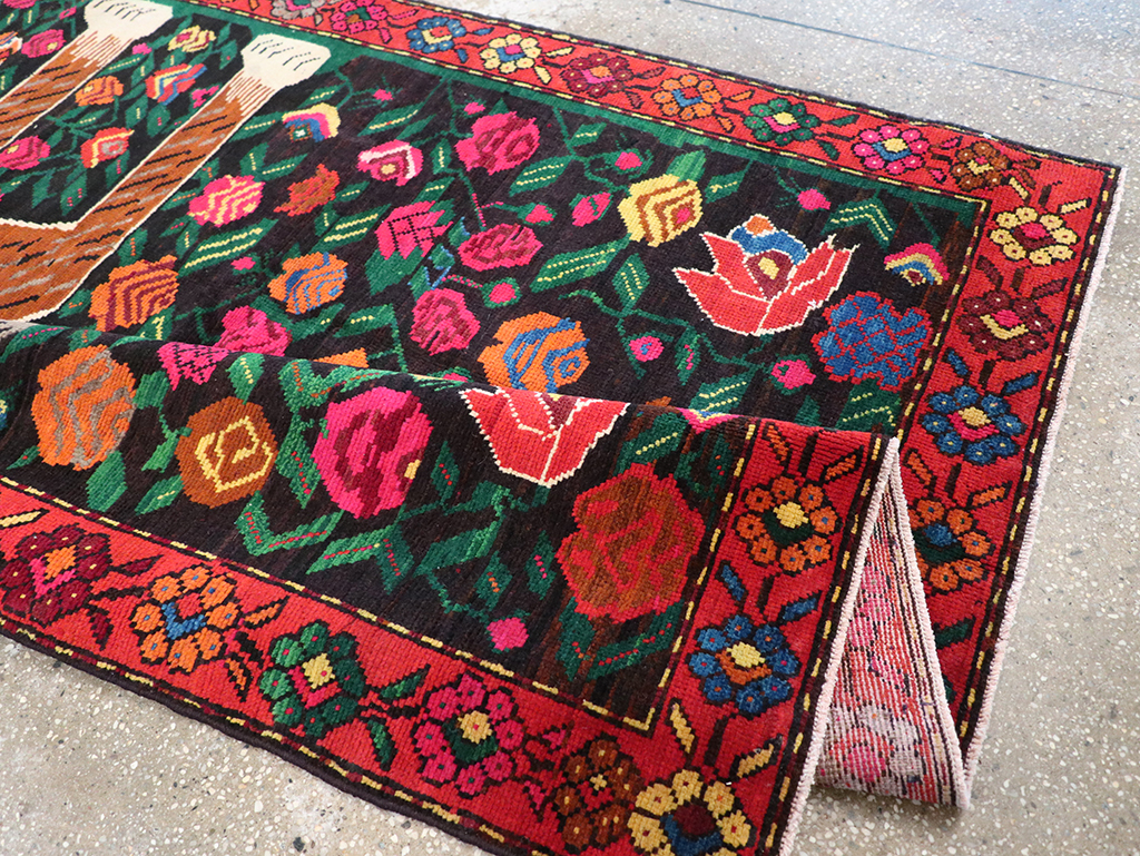 Vintage Caucasian Karabagh Pictorial Gallery Rug, No.32116 - Gsblank